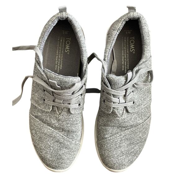 Toms Women's Del Rey Sneaker Casual Shoe in Speckled Gray Women’s Size 8 - Picture 1 of 6